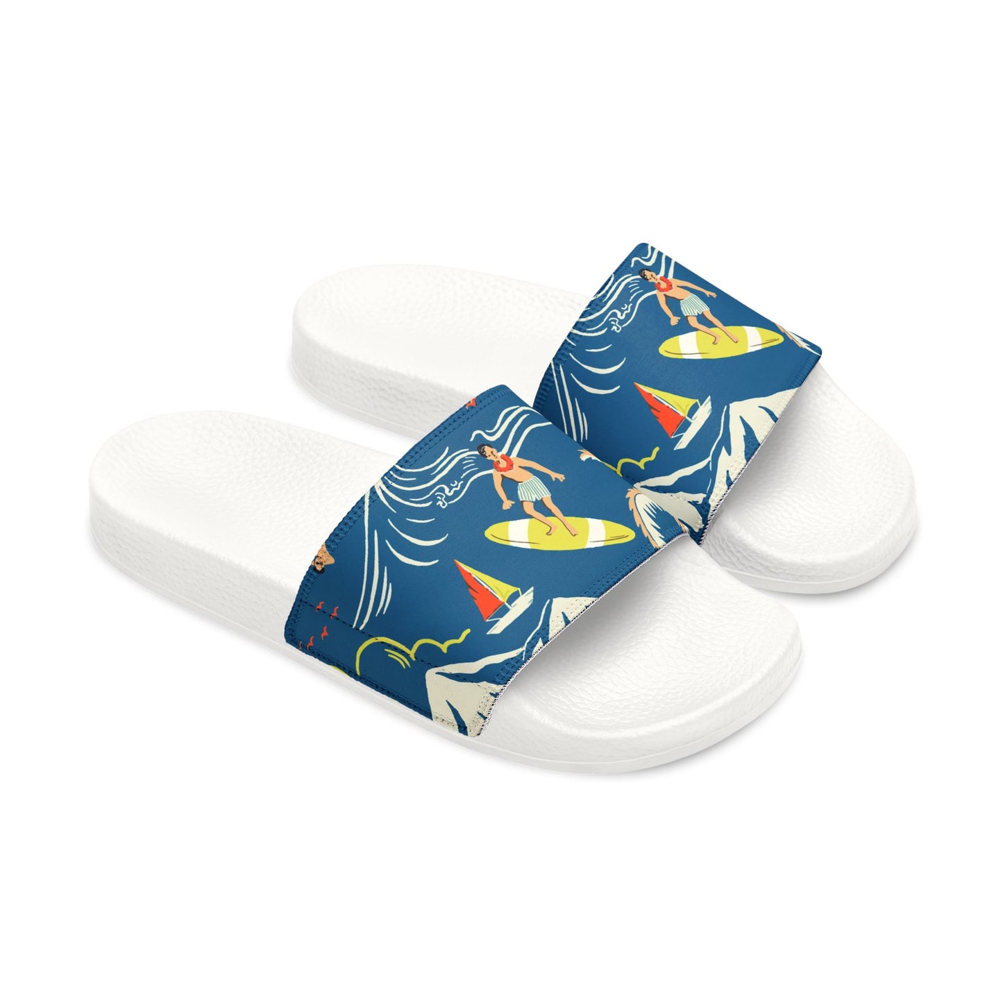 "Surfin', Sailin', and Tsunami" Men's Beach Sandals