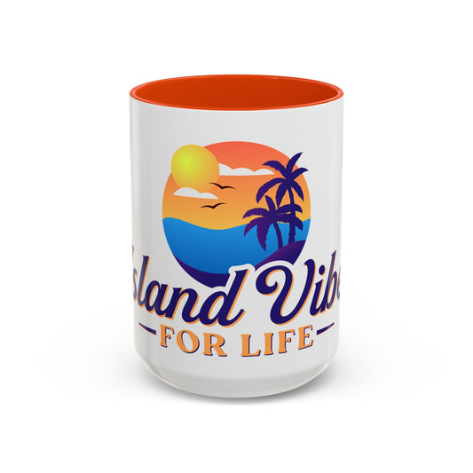 Navy Floral Hibiscus Ceramic Mug (11oz & 15oz)