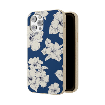 "Classic White Hibiscus"  Eco Biodegradable Phone Cases - iPhone and Galaxy