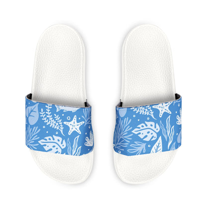 "Marine Marvels: Blue Serenade" Men's Beach Sandals