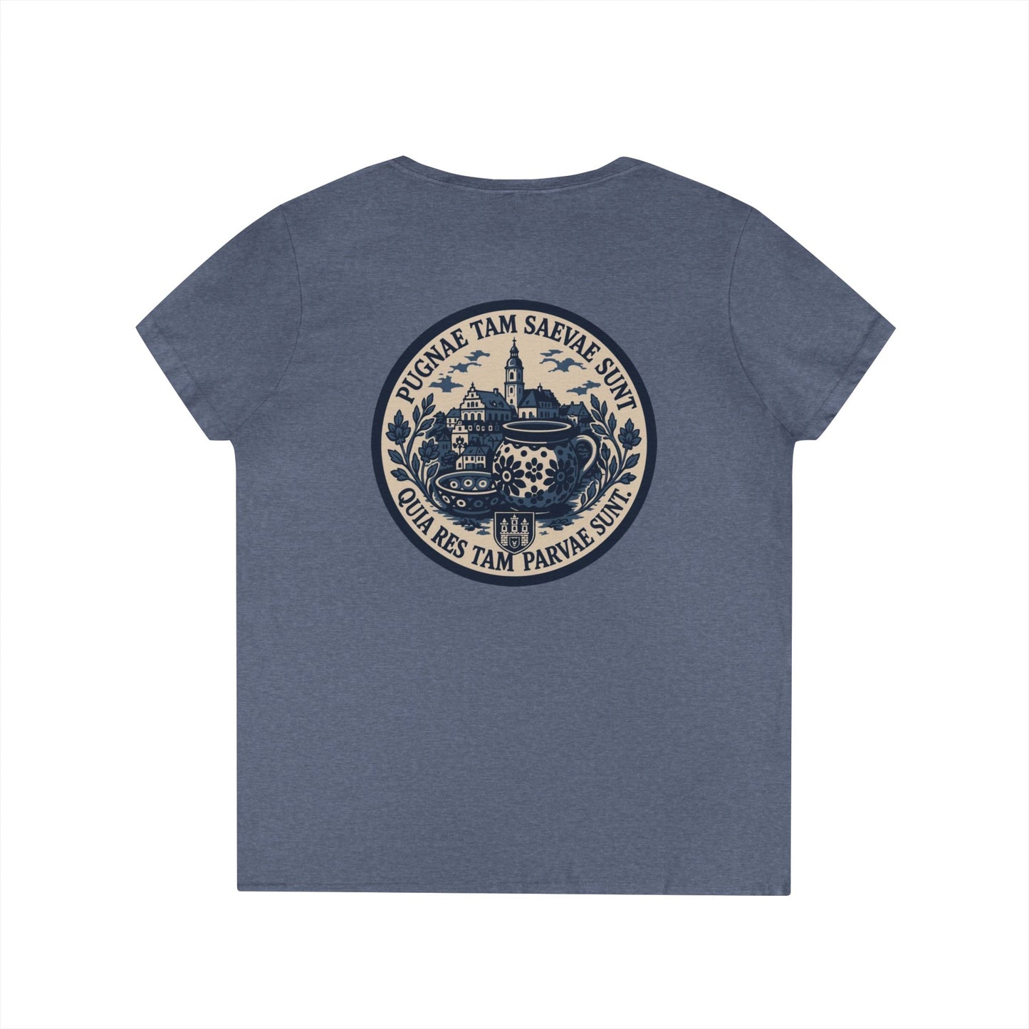 FOS Bolesławiec “Pugnae Tam Saevae Sunt” Ladies' V-Neck T-Shirt