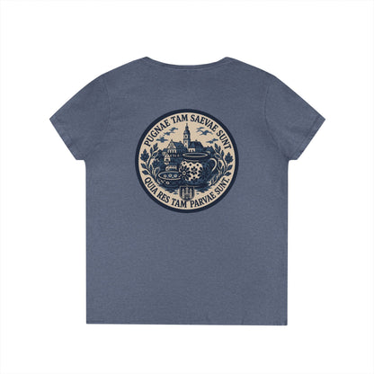 FOS Bolesławiec “Pugnae Tam Saevae Sunt” Ladies' V-Neck T-Shirt