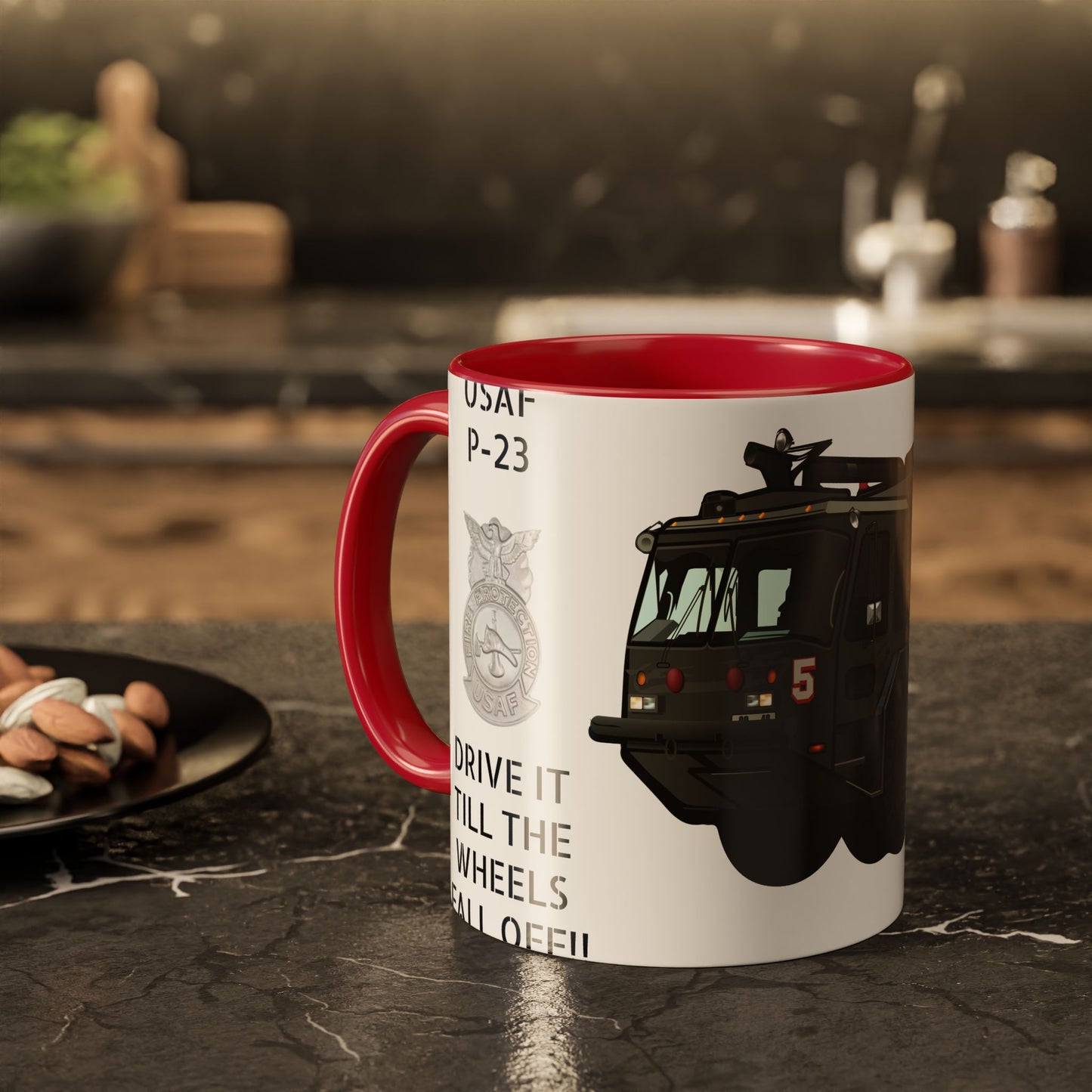 A/S 32 P-23 “Drive It Till the Wheels Fall Off” Crash Fire Rescue Coffee Mug by Island Vibes For Life