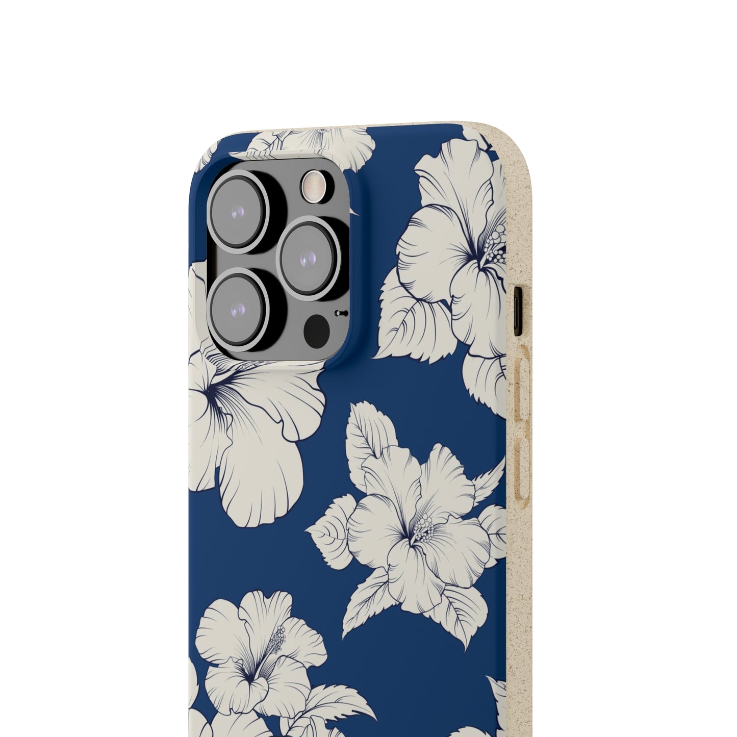 "Classic White Hibiscus"  Eco Biodegradable Phone Cases - iPhone and Galaxy