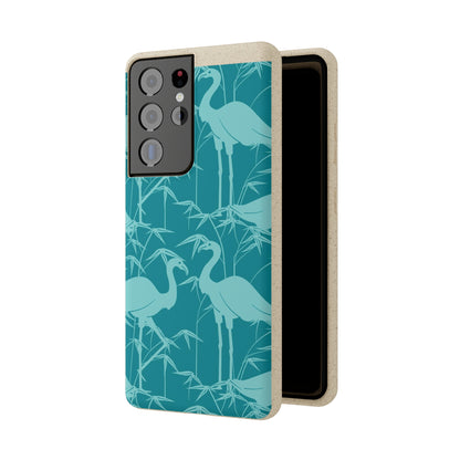 "Egrets in Teal" Eco Biodegradable Cases - iPhone and Galaxy