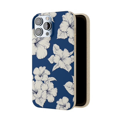 "Classic White Hibiscus"  Eco Biodegradable Phone Cases - iPhone and Galaxy