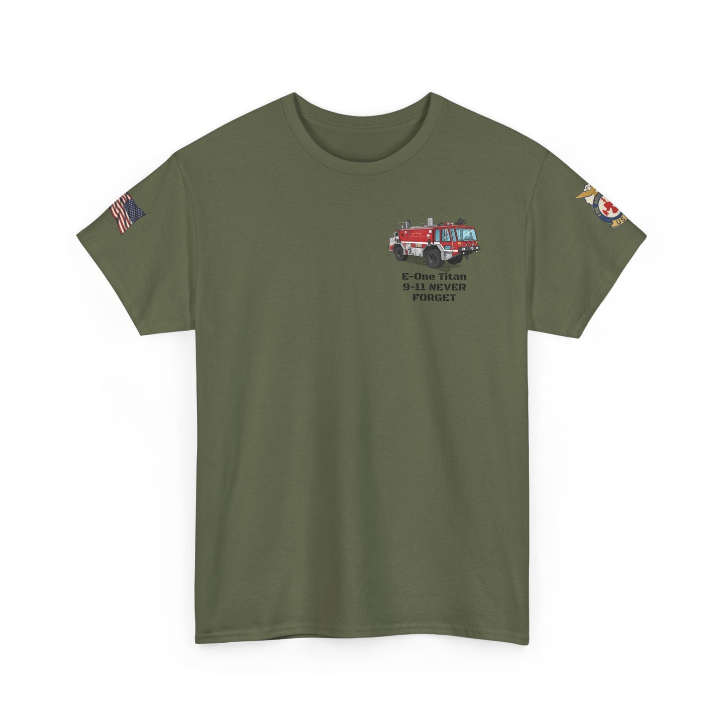 E-One Titan Foam 161 9-11 Pentagon Truck Fundraiser Tee by Island Vibes For Life
