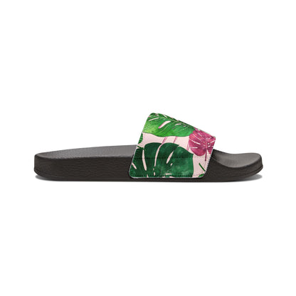 "Jungle Whispers: Coral Serenade" Women's Beach Sandals