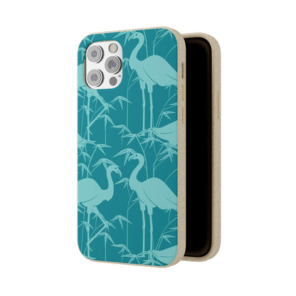 "Egrets in Teal" Eco Biodegradable Cases - iPhone and Galaxy