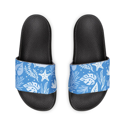 "Marine Marvels: Blue Serenade" Men's Beach Sandals