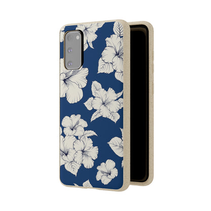 "Classic White Hibiscus"  Eco Biodegradable Phone Cases - iPhone and Galaxy