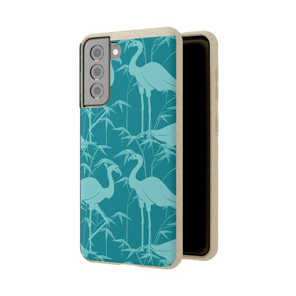 "Egrets in Teal" Eco Biodegradable Cases - iPhone and Galaxy