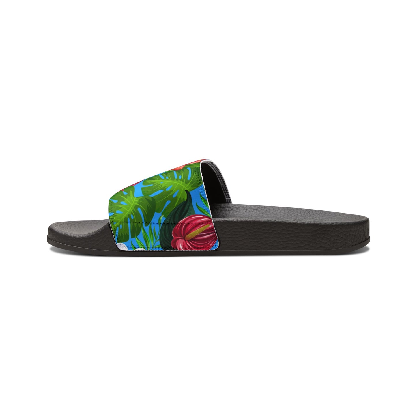 "Jungle Odyssey Hues: Rainforest Expedition" Men's Beach Sandals