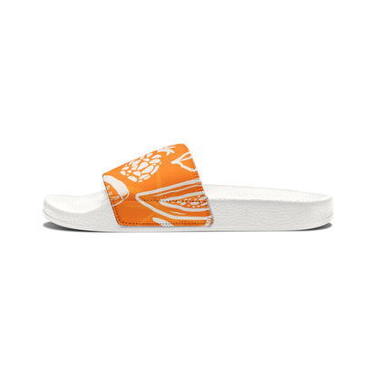 "Orange Pineapple Papaya Fusion" Men's Beach Sandals