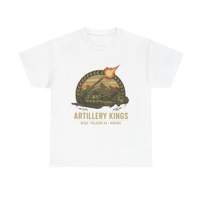Artillery Kings Tee - Vintage Style Heavy Cotton Shirt, Military Themed Apparel, Gift for Veterans, Casual Wear, Patriotic T-Shirt