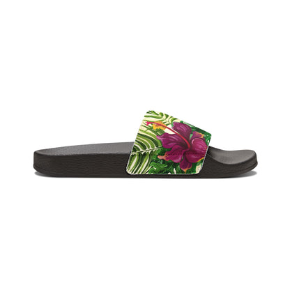 "Sunny Hibiscus Blooms" Men's Beach Sandals