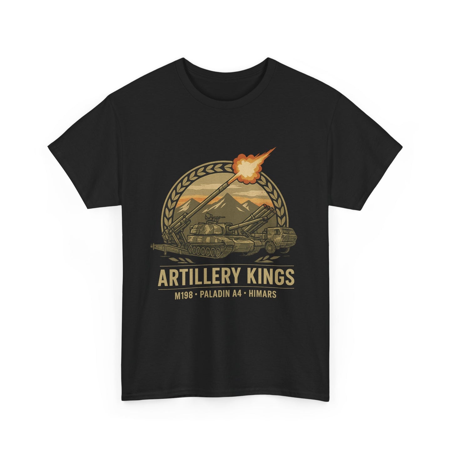 Artillery Kings Tee - Vintage Style Heavy Cotton Shirt, Military Themed Apparel, Gift for Veterans, Casual Wear, Patriotic T-Shirt