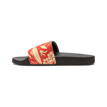 "Tropical Radiance in Red" Women's Beach Sandals