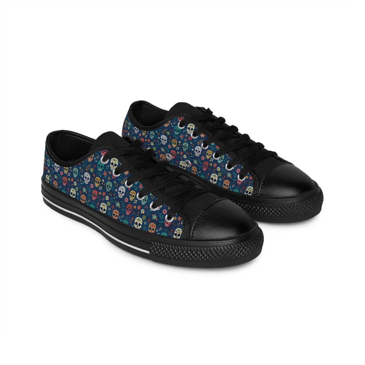 "Midnight Sugar Skulls" Low Top Kicks