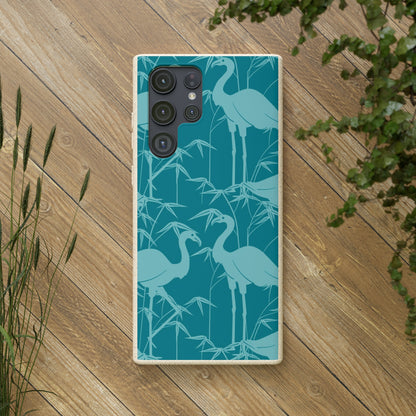 "Egrets in Teal" Eco Biodegradable Cases - iPhone and Galaxy