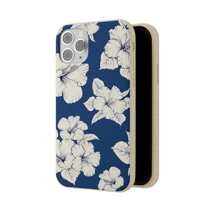 "Classic White Hibiscus"  Eco Biodegradable Phone Cases - iPhone and Galaxy