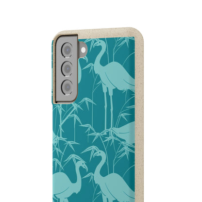 "Egrets in Teal" Eco Biodegradable Cases - iPhone and Galaxy