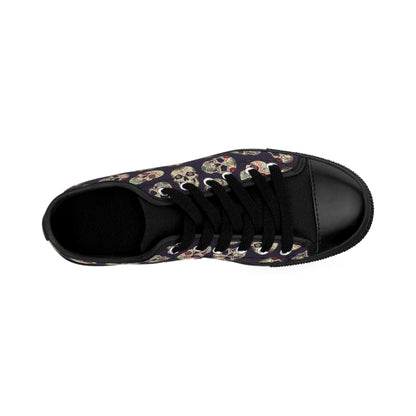 "Dia de Muertos Darkness" Low Top Kicks