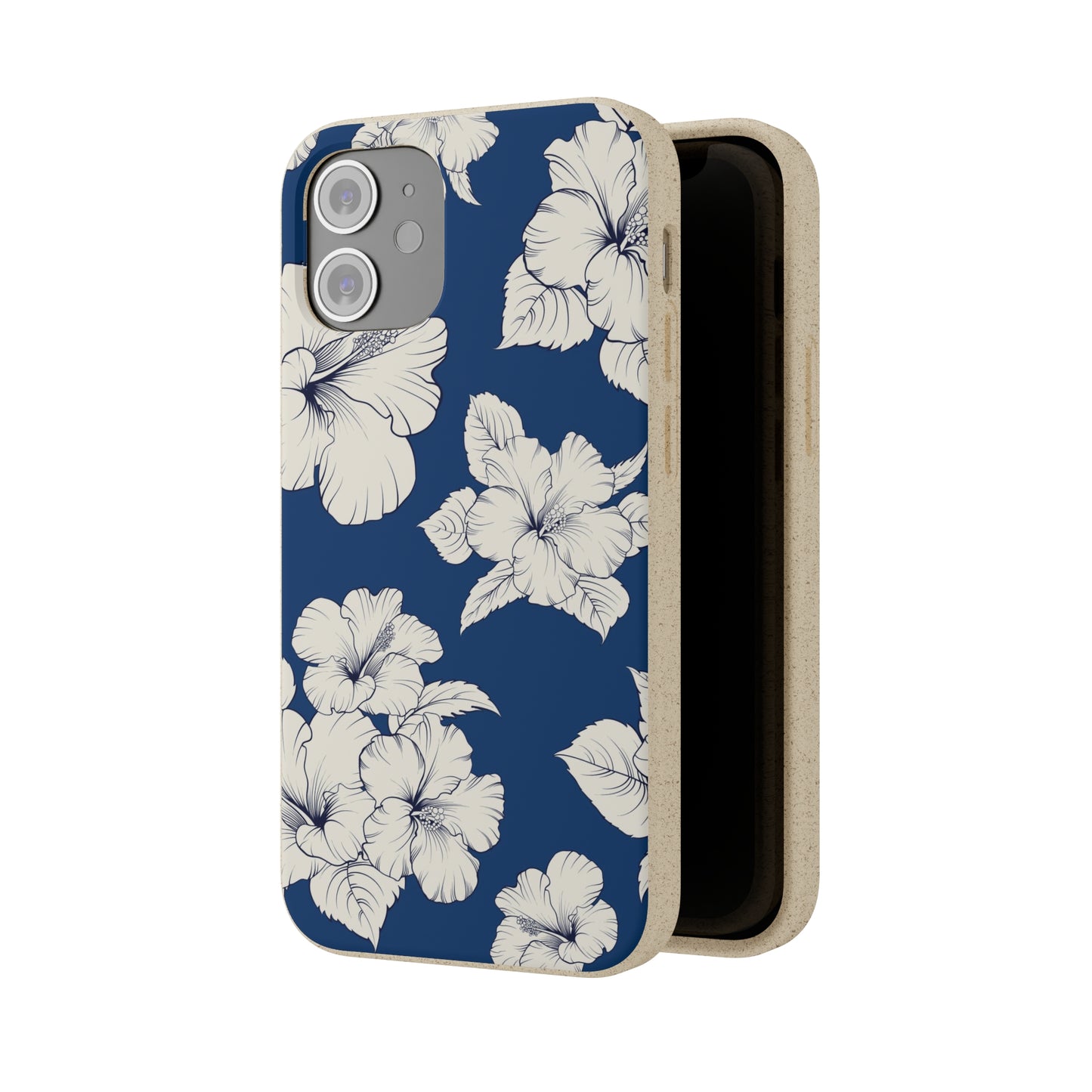 "Classic White Hibiscus"  Eco Biodegradable Phone Cases - iPhone and Galaxy