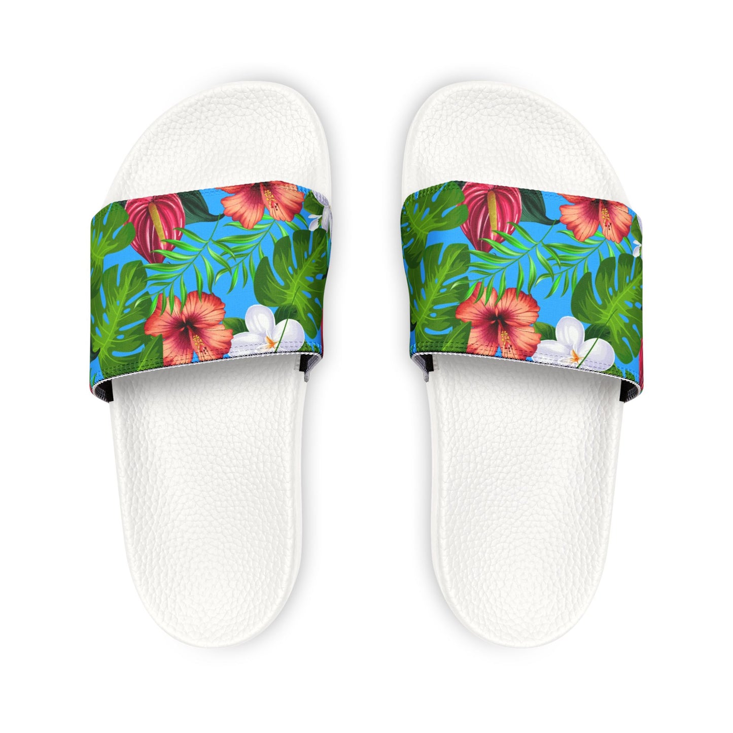 "Jungle Odyssey Hues: Rainforest Expedition" Men's Beach Sandals