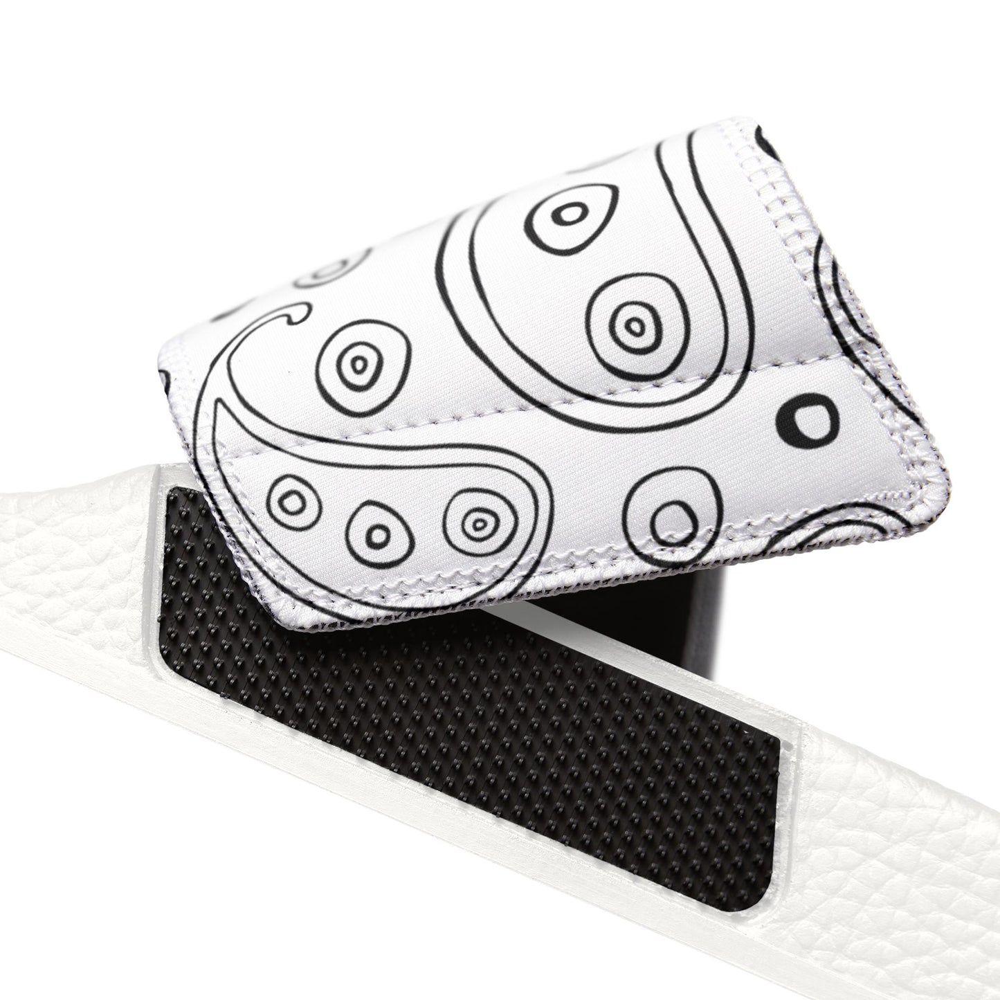 "White Paisley Breeze" Women's Beach Sandals