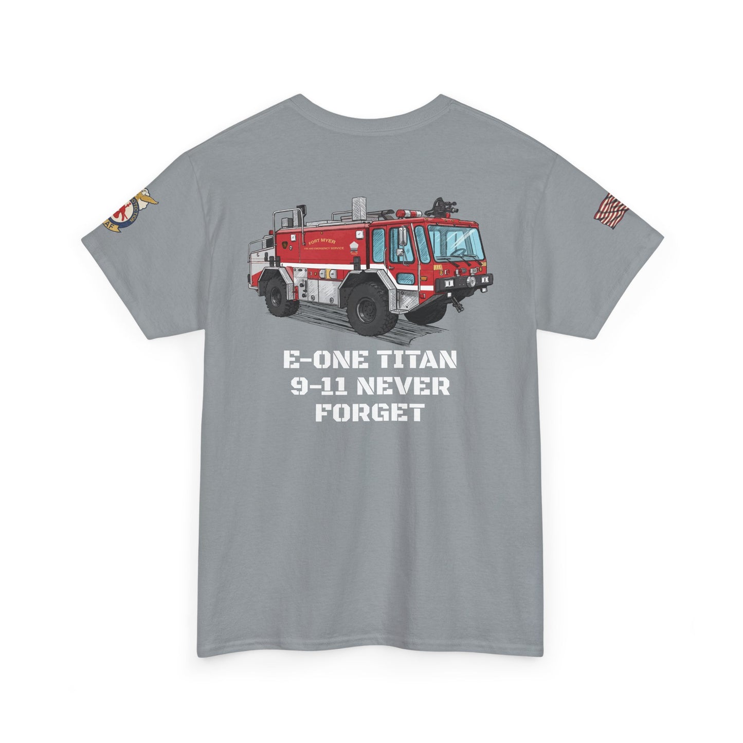 E-One Titan Foam 161 9-11 Pentagon Truck Fundraiser Tee by Island Vibes For Life