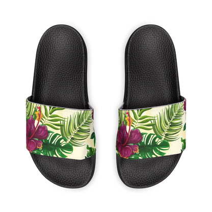 "Sunny Hibiscus Blooms" Women's Beach Sandals