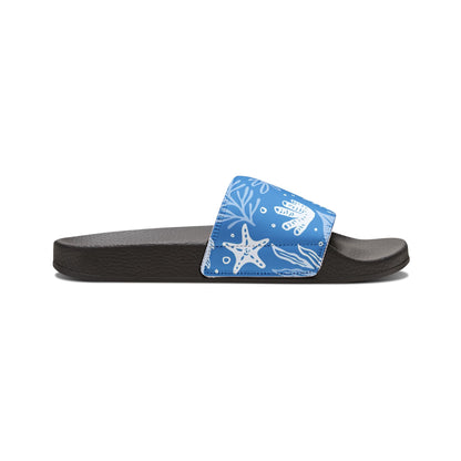 "Marine Marvels: Blue Serenade" Women's Beach Sandals