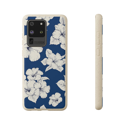 "Classic White Hibiscus"  Eco Biodegradable Phone Cases - iPhone and Galaxy