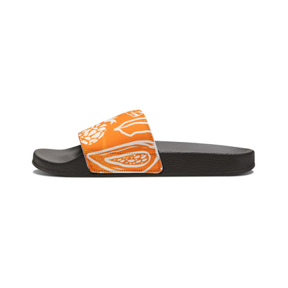 "Orange Pineapple Papaya Fusion" Women's Beach Sandals