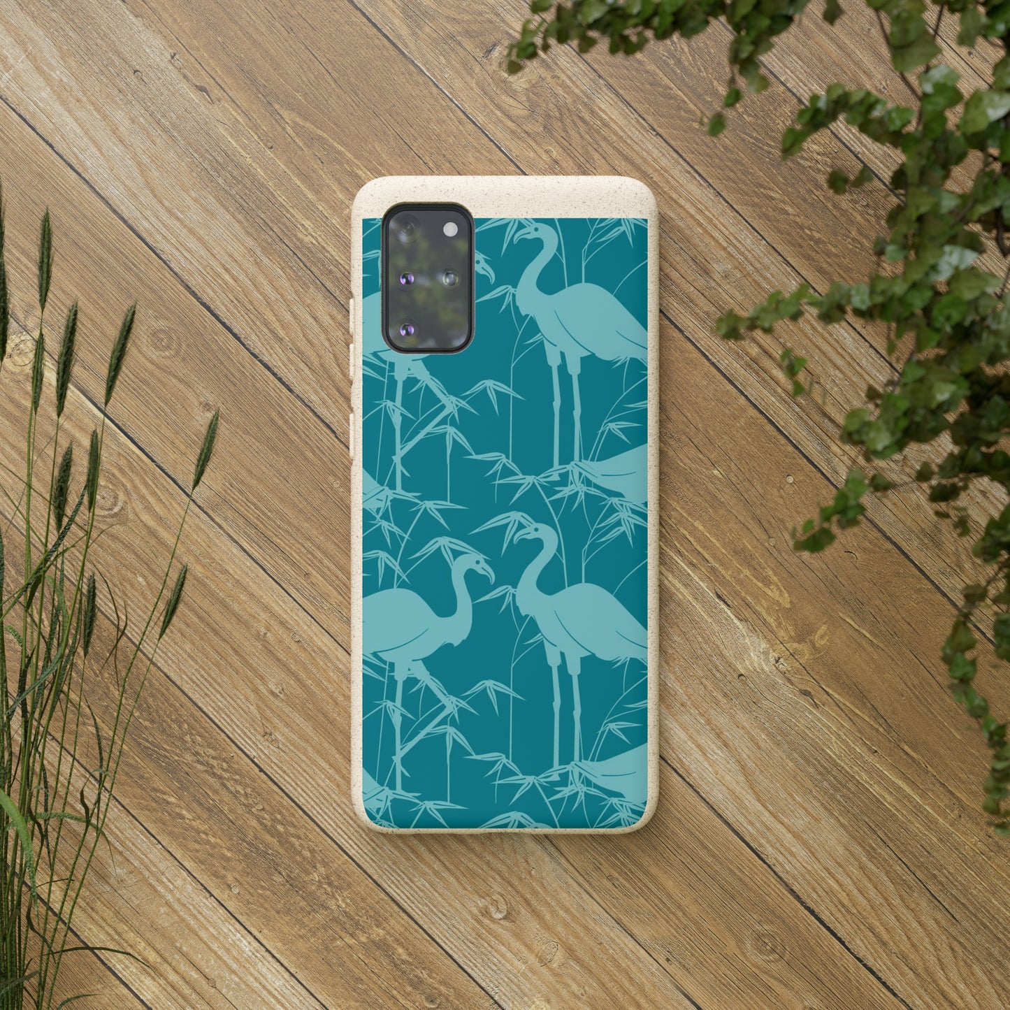 "Egrets in Teal" Eco Biodegradable Cases - iPhone and Galaxy