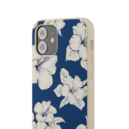 "Classic White Hibiscus"  Eco Biodegradable Phone Cases - iPhone and Galaxy