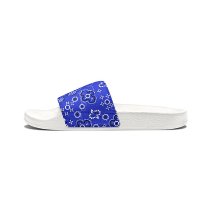 "Blue Paisley Bliss" Men's Beach Sandals