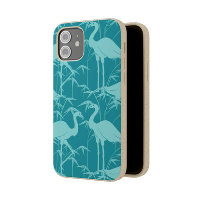 "Egrets in Teal" Eco Biodegradable Cases - iPhone and Galaxy