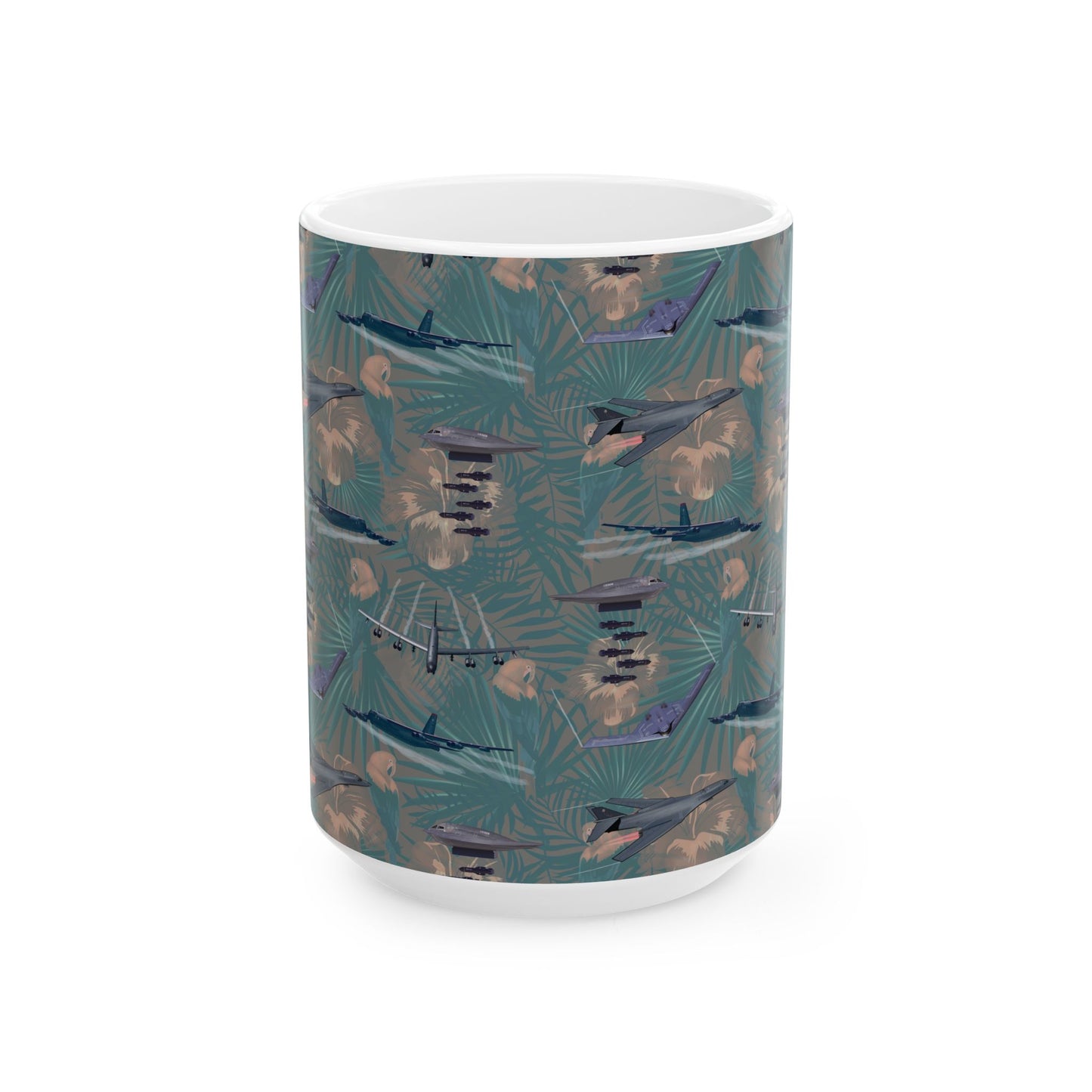 Bomber Green Ceramic Mug, (11oz, 15oz)