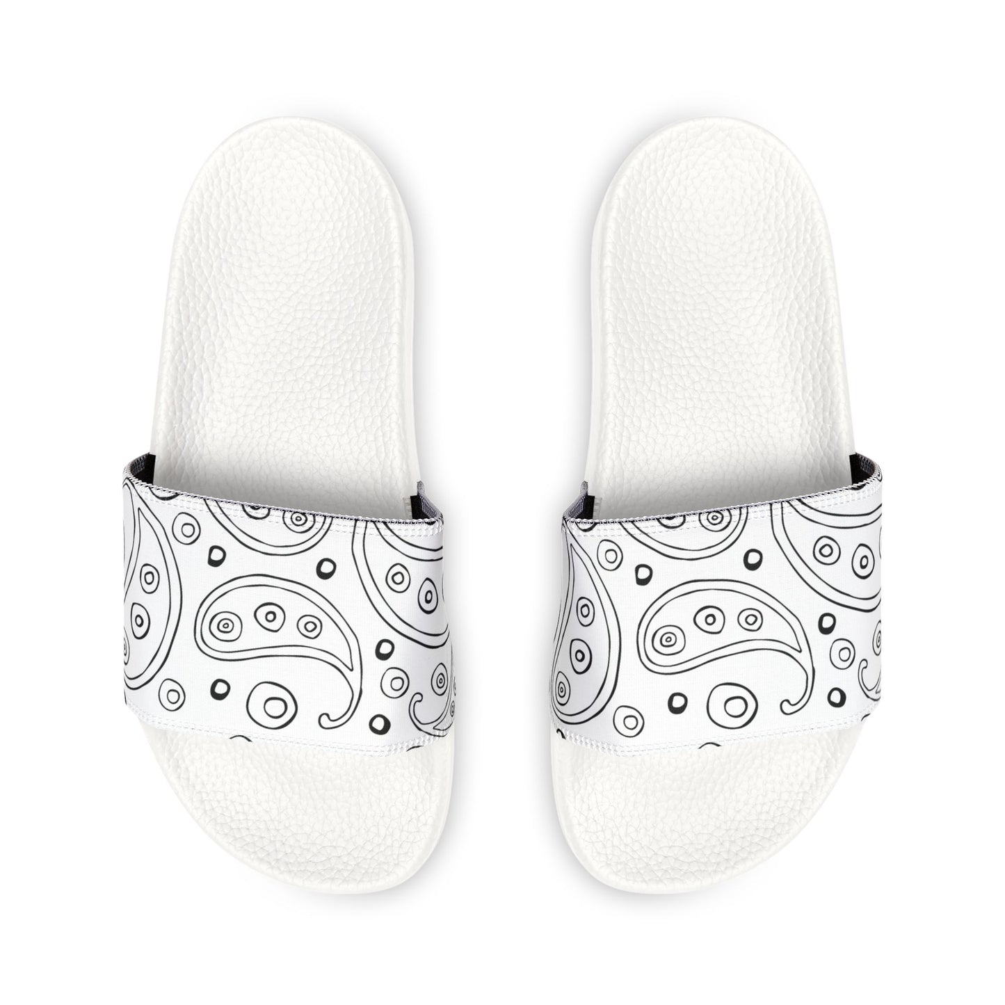 "White Paisley Breeze" Women's Beach Sandals