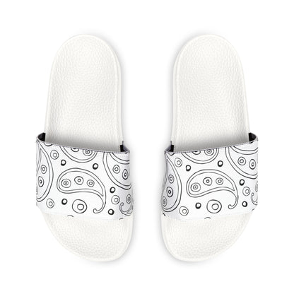 "White Paisley Breeze" Women's Beach Sandals