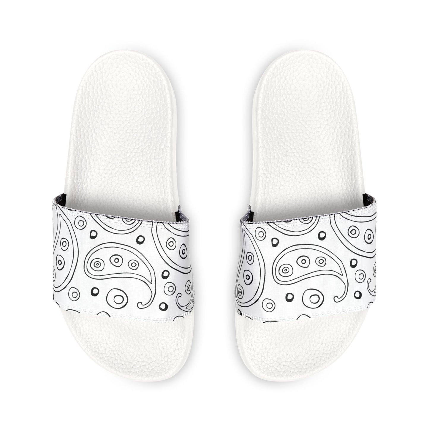 "White Paisley Breeze" Men's Beach Sandals