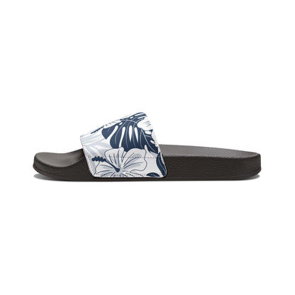 "Noir Tides: Aloha In Darkness" Men's Slide Sandals