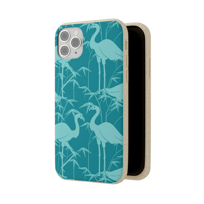 "Egrets in Teal" Eco Biodegradable Cases - iPhone and Galaxy