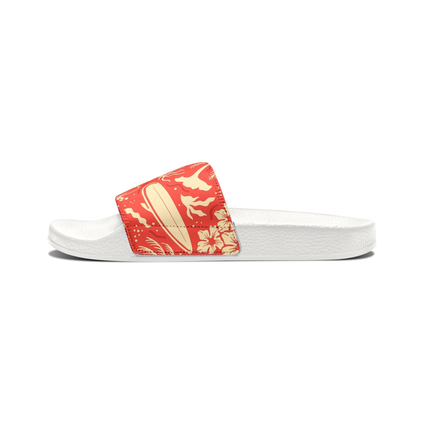 "Tropical Radiance in Red" Men's Beach Sandals