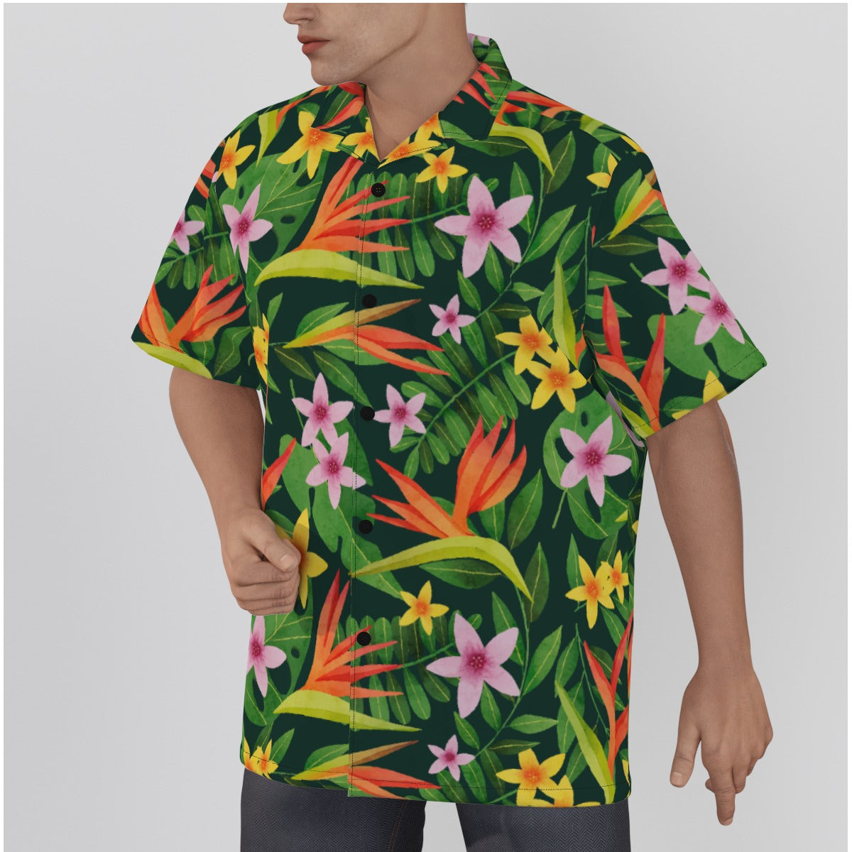 "Paradise Plumes" Hawaiian Shirt - Cotton