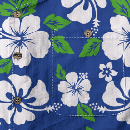 "Aloha Spirit Blooms" Hawaiian Shirt - 100% Cotton
