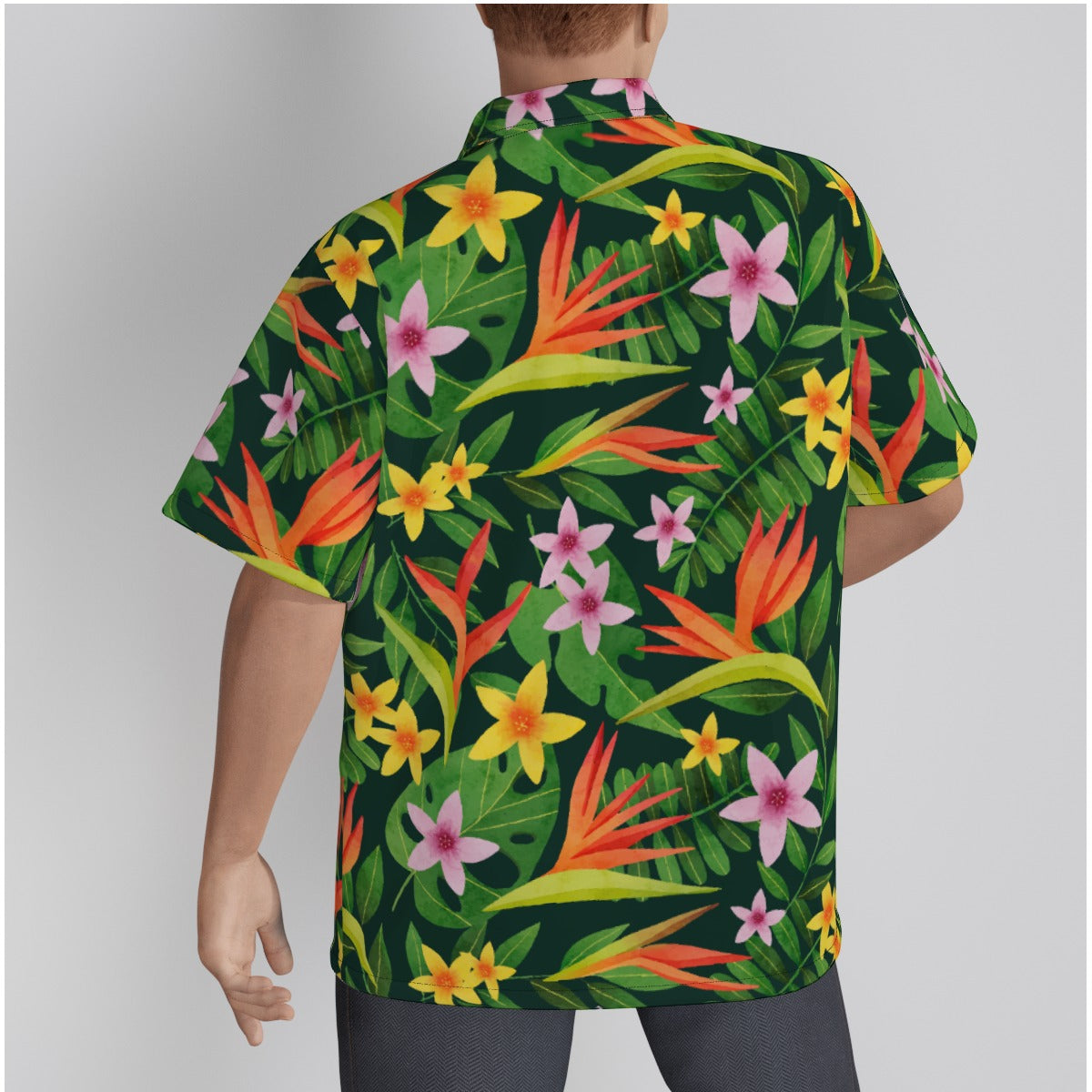 "Paradise Plumes" Hawaiian Shirt - Cotton