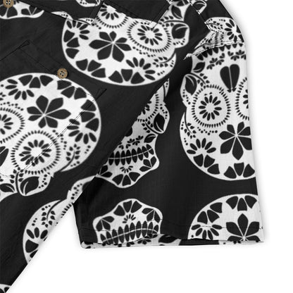 “Calavera Blanca” Día de Muertos Cotton Celebration Shirt